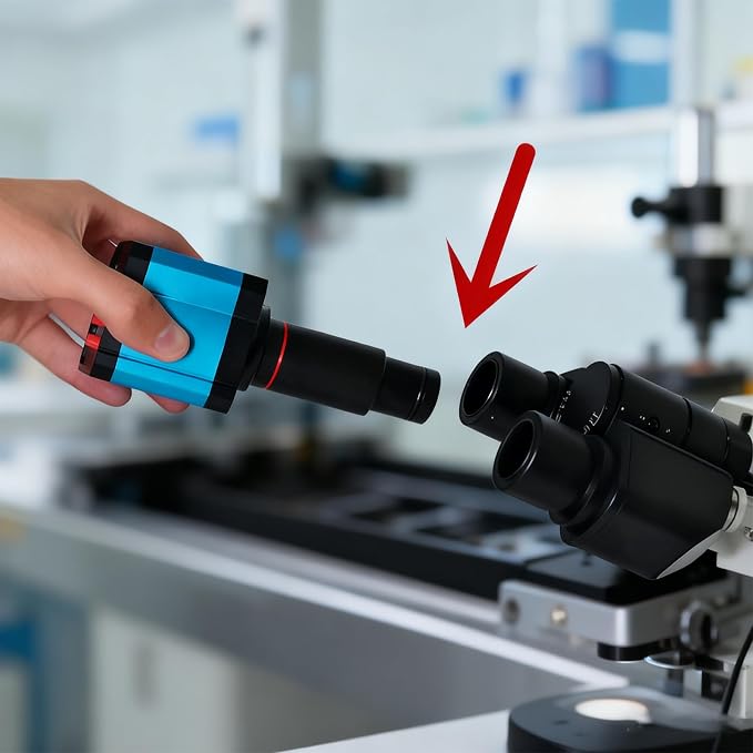 37MP HDMI 1080P 60FPS / USB 1080P 30FPS Industrial C Mount Microscope Camera with Conversion Adapter, Video Industry Digital C Mount Microscope Camera