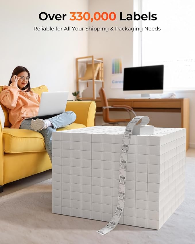 MUNBYN Bluetooth Thermal Label Printer, 130B Wireless 4x6 Shipping Label Printer for Shipping Packages Small Business Office or Home, Compatible with iPhone Android iPad Windows macOS Chrome
