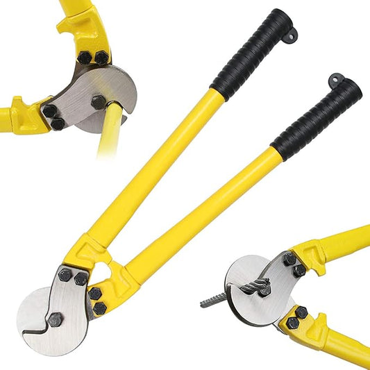 Acescen Hardened Steel Cable Cutters 18" Heavy Duty Industrial Strength Hand Tool Wire Cutters with Tapered Jaws Strong Cutting Plier for 5/16" Stainless Steel Wire Rope Cables A13