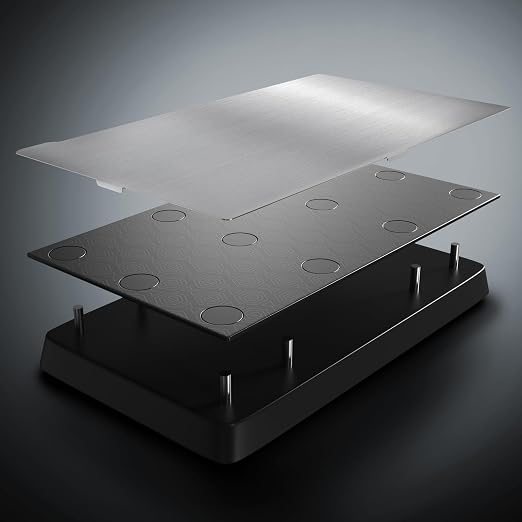 Upgraded Magnetic Printing Platform, 2PCS Spring Steel Sheet Flexible Build Plate and 1PCS Base Printing Platform for ELEGOO Saturn 4 / Saturn 4 Ultra 3D Printer 224x129mm