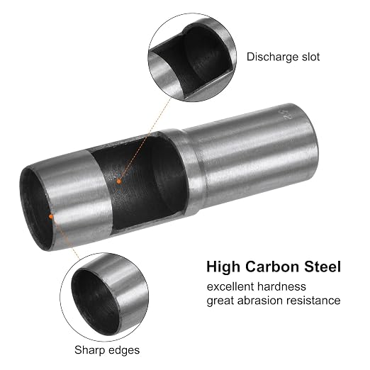 HARFINGTON Hollow Punch for Leather 32mm Round Hole Punch Tool for Belt Puncher Carbon Steel Single Punch for Watch Belts Cut Leather Craft Rubber Paper Fabric Plastic Soft Material