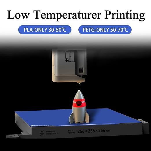 HzdaDeve Cool Plate for Creator 5 Cold Build Plate Double Sided Smooth Board Low Temperature PEI Sheet Heated Bed Spring Steel Platform for Flashforge Creator 5 Pro (No Heating/No Glue)