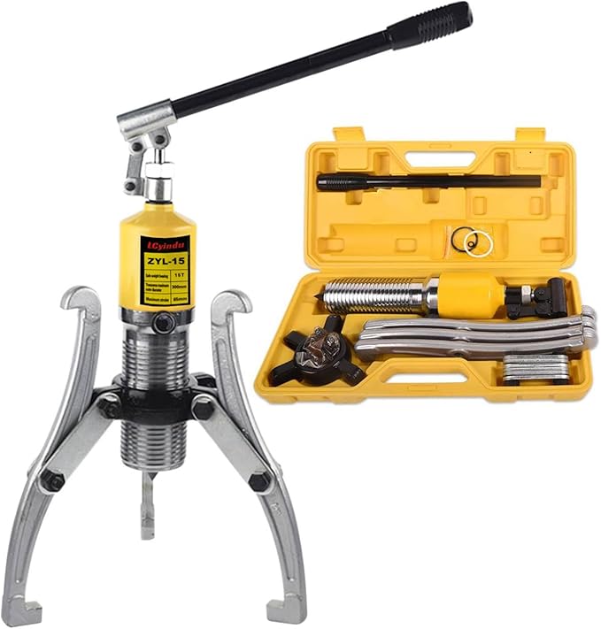 10 Ton Hydraulic Gear Puller Kit – 2 or 3 Jaws Bearing Hub Separator with Case for Hubs, Bearings, Gears