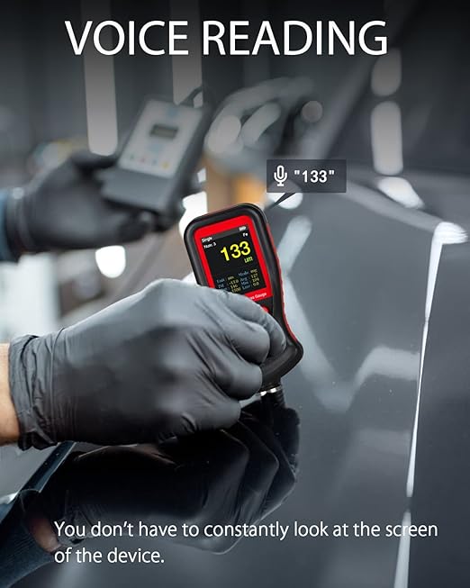 Wintact Car Paint Coating Thickness Gauge Rechargeable, Digital Mil Thickness Meter, Paint Depth Tester for Checker Automotive Original Coating