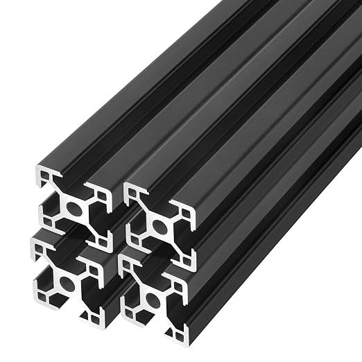 3030 T Slot Aluminum Extrusion for 3D Printer Parts and CNC DIY Black 600mmX4