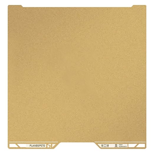 Same as OEM for Bambu H2D/H2S Textured PEI Plate with QR Code, 355x346mm Double Sided Flexible Spring Steel Magnetic Platform Print Bed PEI Sheet for Bambu Lab H2D/H2S 3D Printer(Gold)