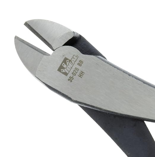 IDEAL INDUSTRIES INC. 35-028 Diagonal-Cutting Plier - 8 in., Pliers with Knife-to-Knife Blades, Dipped Grip Handles