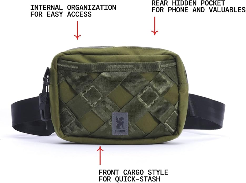 Chrome Industries Barrage Sling Bag – Crossbody Backpack for Women and Men w/Quick Release Buckle