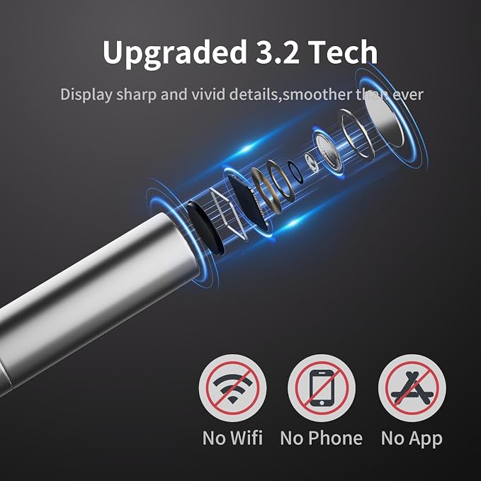 3.9mm Endoscope Camera with Light NIDAGE 1920P HD Industrial Borescope Inspection Camera with 4.3" IPS Screen, 5FT Semi-Rigid Cable, IP67 Waterproof Snake Cam for Car Engine Aircraft Mechanic Tools