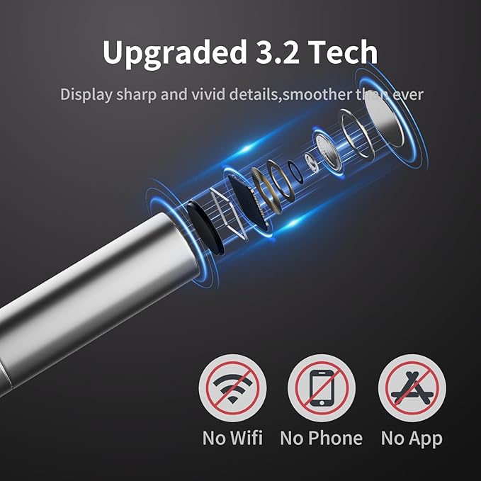 3.9mm Ultra Thin Borescope & 7'' IPS Two-Way Articulating Borescope