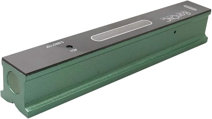 Accusize Industrial Tools 12 inch Professional Master Precision Level in Fitted Box, Accuracy 0.0002''/10'', S908-C612 | 0.0002"/10" Accuracy, V-Grooved Base, Cross Test Vial, Cast Iron, B: 1.830", C: 1.574", D: 1.890", S908-C612