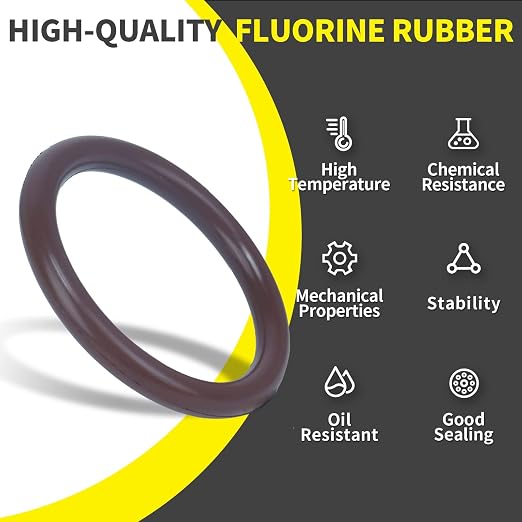 ZDBB 382 PCS SAE FKM Viton O Ring Assortment Kit 30 Sizes Fluorocarbon Oring for Aviation Car Engines Cylinders Hydraulic Plumbing Various Industrial Chemical High Temperature and Oil Resistance