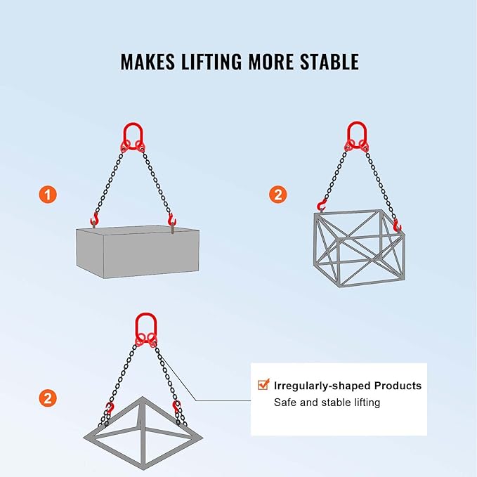 VEVOR Chain Sling with 2 Leg Grab Hooks