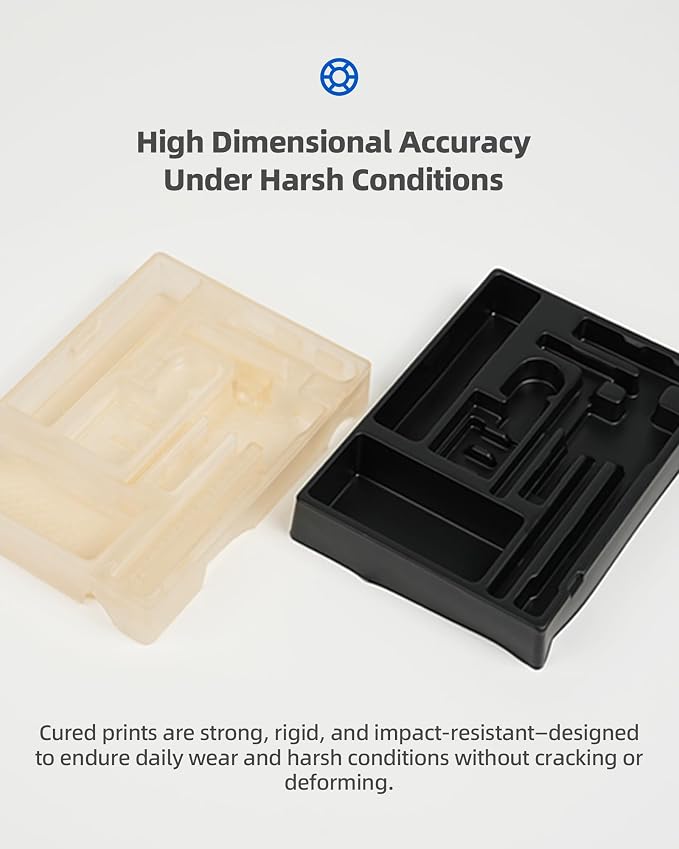Inslogic High Temp 3D Printer Resin, Functional Resin 405nm DLP LCD UV-Curing Photopolymer Resin for Prototyping, Ducting, High Precision Printing,1KG Grey