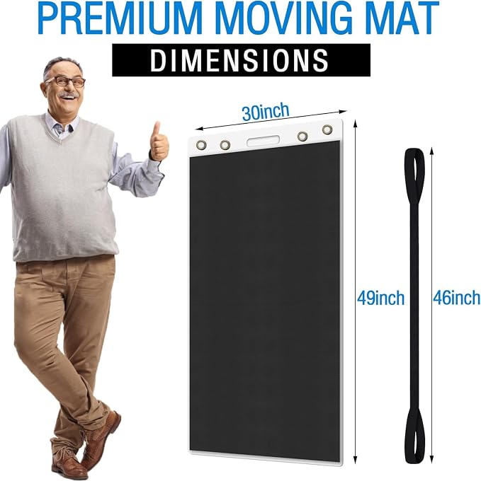 Oversized Large Appliance Slider with Pull Strap,Furniture Moving Slides for Floor Protection Premium Moving Mat for Tile Carpet and Hardwood Floor