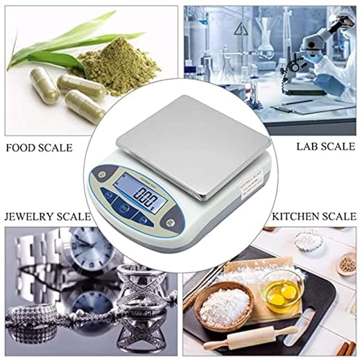 CGOLDENWALL Lab Scale 10kgx0.1g Digital Precision Scale Electronic Balance Laboratory Weighing Industrial Scale Kitchen Counting Scale Scientific Scale Calibrated (10kg, 0.1g)