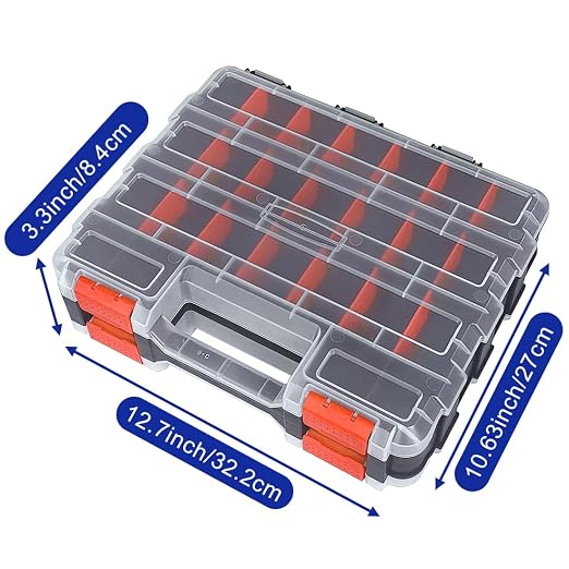 1575 PCS Nuts and Bolts Assortment Kit, Stainless Steel Phillips Pan Head & Flat Head Screws, Assorted Nuts Bolts Washers with Orange Double Sided Organizer Box