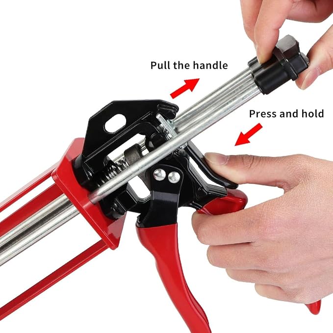 Epoxy Gun 450mL/600mL/650mL (1:1 and 2:1) Dual Component Epoxy Gun, 26:1 High Thrustdual, For Plastic Epoxy, Adhesive, Panel Bond, Panel Bonding Adhesive