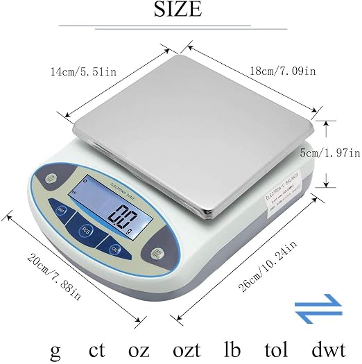 CGOLDENWALL Lab Scale 30kgx0.1g Digital Precision Scale Electronic Balance Laboratory Weighing Industrial Scale Kitchen Counting Scale Scientific Scale Calibrated 110V (30kg, 0.1g)
