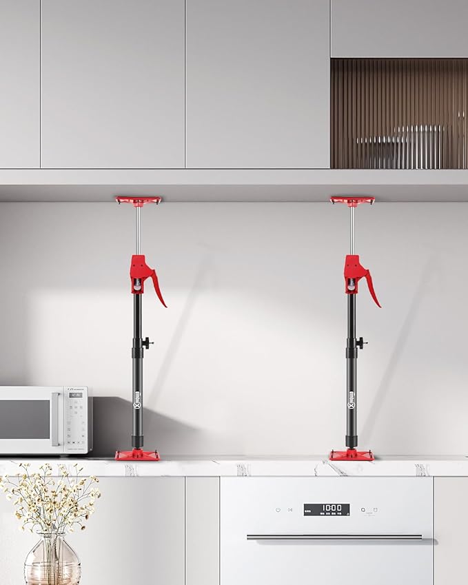 XINQIAO Cabinet Jacks for Installing Cabinets, Light Duty Third Hand Tools Adjustable Support Pole from 15.7 in to 27.6 in, 1 PC