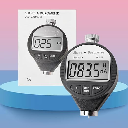 Durometer Tester Shore A Hardness Tester, Rubber Tire Durometer Gauge 0~100HA Digital Hardness Meter with Large LCD Display