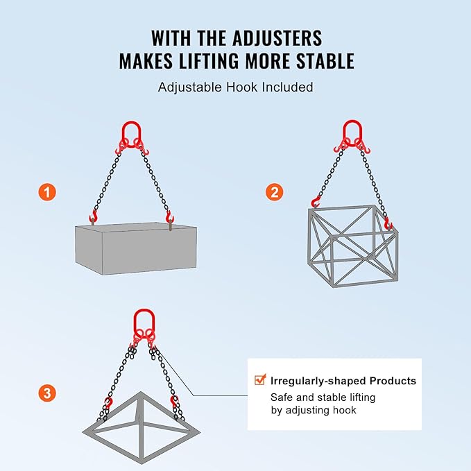 VEVOR Chain Sling with 2 Leg Grab Hooks