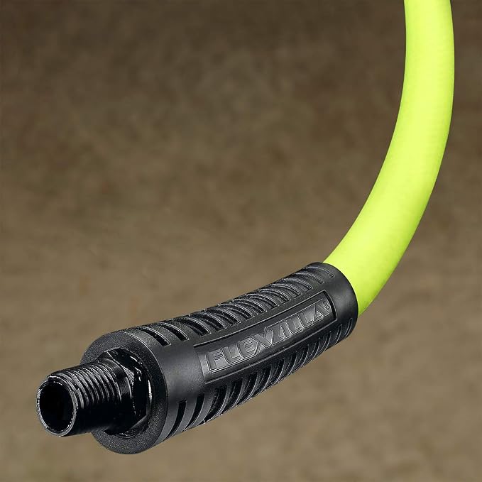 Flexzilla Air Compressor Hose, 1/4 in. x 25 ft., 1/4 in. MNPT Fittings, No-Kink, All Weather, Lightweight, Premium Hybrid Polymer, 300 PSI, ZillaGreen
