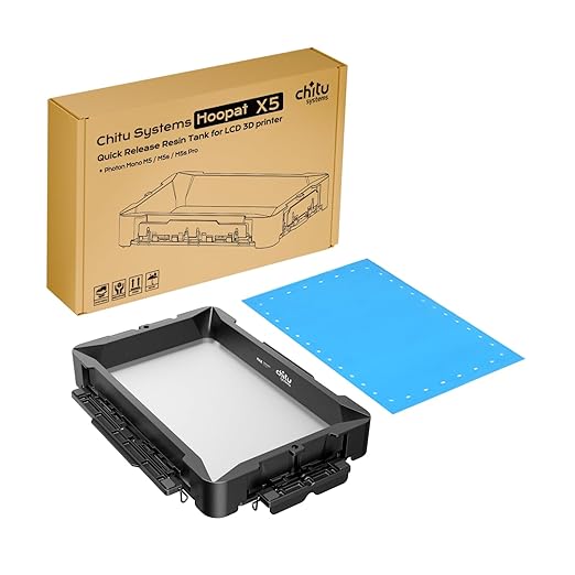 Chitu Systems Upgraded Hoopat X5 Quick Release Resin Tank for Anycubic Photon M5s /Photon M5/Photon M5 Pro with Pre-Hole PFA Release Film&Seal Ring, Swap in 1min for Easy Printing