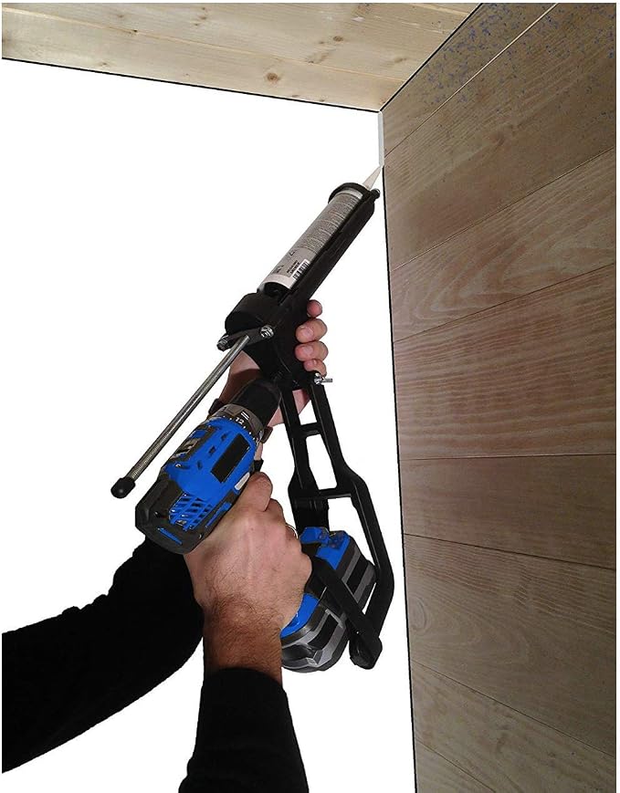 TIVOLY - T-Gun F300 Cartridge Caulking Gun - for Cordless Drill and Screwdriver- for Ø 1,96" - 10,48 fl oz cartridges