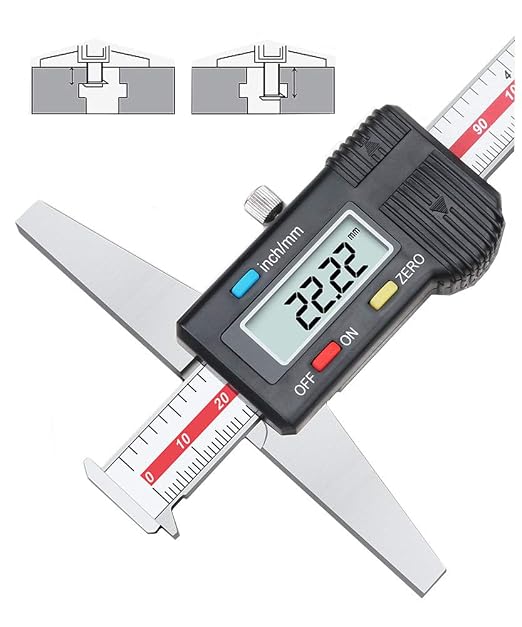 Depth Gauge Vernier Caliper 0-150mm 0-200mm,0-300mm (Digital 200mm(Double-Hook))