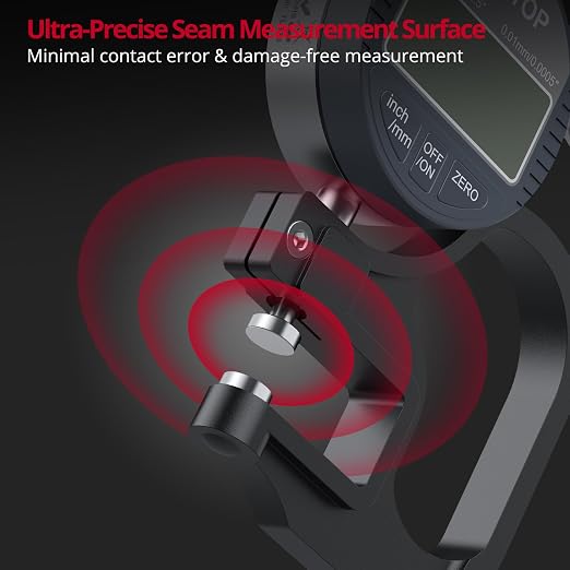 XUNTOP Professional Dimensional Measurement Kit: Digital Thickness Gauge & Dial Digital Indicator with Magnetic Base, LCD Display, 0.0005inch Accuracy, Unit Conversion for Metal Plastic Leather