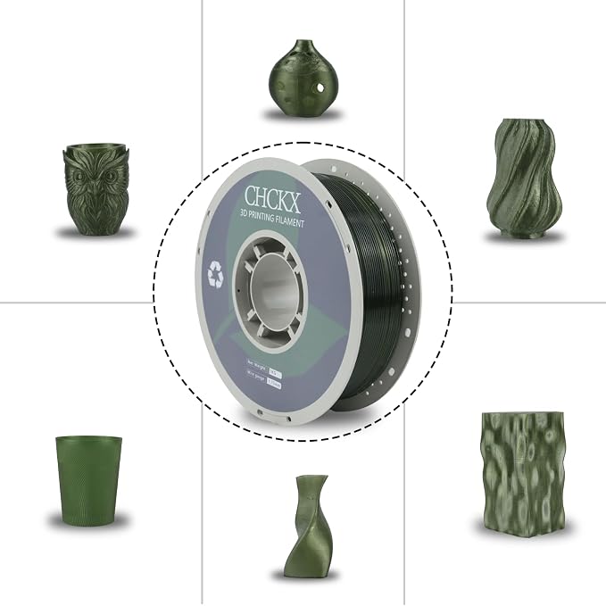 10KG PETG Transparent 3D Printer Filament Bundle, Dimensional Accuracy +/- 0.03 mm,Gray+Orange+Pink+Olive Green+Yellow+Blue+Green+Purple+Brown+Red