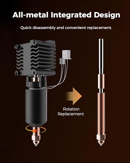 Creality Official Hi Ceramic Hotend Kit, with Quick-swap Nozzle, Supports 300°C High Temperature, High-Speed Printing Replaceable Heating Block Kit for 3D Printer Hi Combo