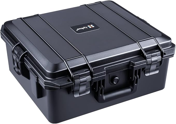 Lykus HC-4120 Waterproof Hard Case with Foam, Interior Size 16.1x14.2x7.5 inch, Suitable for camera,projector,electronic equipment and more