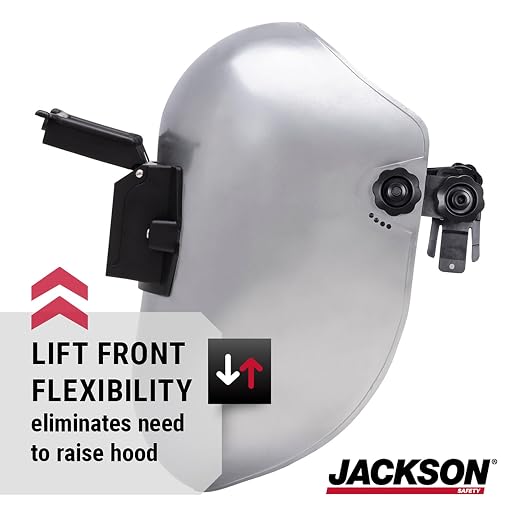 Jackson Safety PL280 Pipeline Welding Helmet - Shade 10 Flip Front Welding Hood - ANSI Z87.1 - Made in USA (Multiple Headgear Styles and Colors)