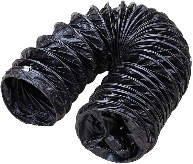 PVC Flexible Duct Hosing 8 Inch 25FT Exhaust Ducting Hose for Utility Blower Ventilation Fan Exhaust Fan (8INx25FT)