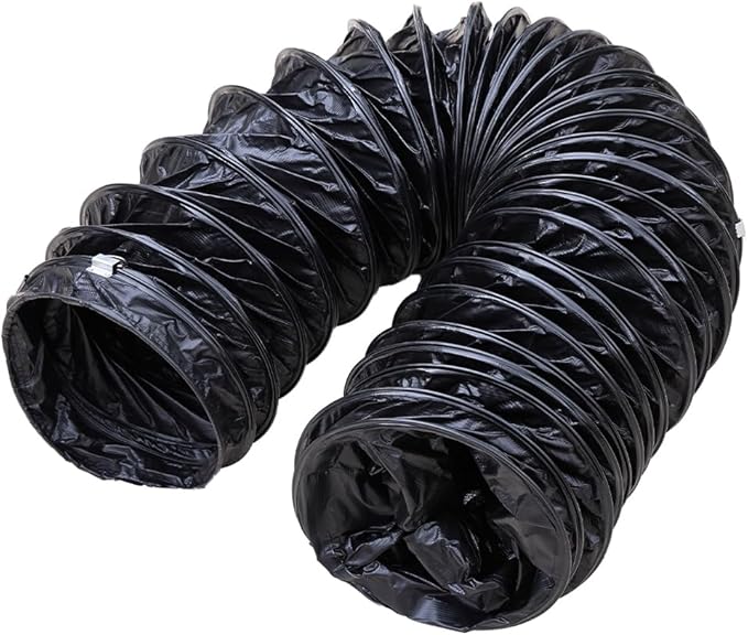 PVC Flexible Duct Hosing 12 Inch 25FT Exhaust Ducting Hose for Utility Blower Ventilation Fan Exhaust Fan (12INx25FT)
