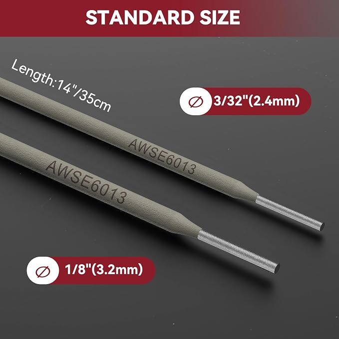 ARCCAPTAIN E6013 Welding Rod 1/8" 2LB Carbon Steel Welding Sticks Electrodes, Welding Rods ARC Welding Equipment