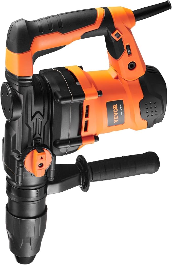 VEVOR 1-9/16 Inch SDS-Max Rotary Hammer Drill, 13Amp Corded Drills, Heavy Duty Chipping Hammers w/Vibration Control & Safety Clutch, Electric Demolition Hammers Variable Speed, Power Tool For Concrete