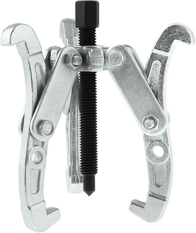 ChgImposs 3 Inch 3-Jaw Gear Puller, 2 Jaw 3 Jaw Puller for Pulley Gears Bearings and Flywheels, Heavy Duty Pulley Puller with Reversible Jaws, High Carbon Steel Removal Tool Bearing Puller Tool