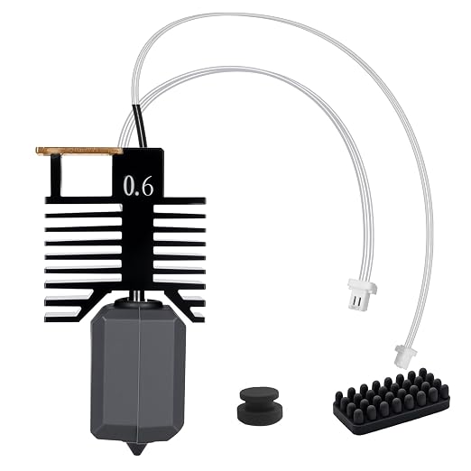 for Snapmaker U1 Hardened Steel Hotend 0.6mm,High Temp&Fast Heating Ceramic Hot End with Silicone Sock and Nozzle Wiper,Leak-Proof Integrated Hotend Compatible with Snapmaker U1 3D Printer