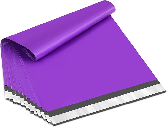 UCGOU Poly Mailers 14.5x19 Inch Purple 100 Pack Large Shipping Bags #7 Strong Thick Mailing Envelopes Self Sealing Adhesive Waterproof and Tear Proof Boutique Packaging Postal for Clothing