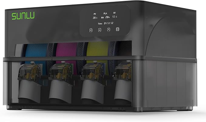 SUNLU AMS Heater, Compatible with Bambu lab AMS Gen 1 – Enables Simultaneous Printing & Drying, Easy Installation, Fast Heating to 70°C, 4-Spool Capacity Filament Dryer (Not Included AMS)