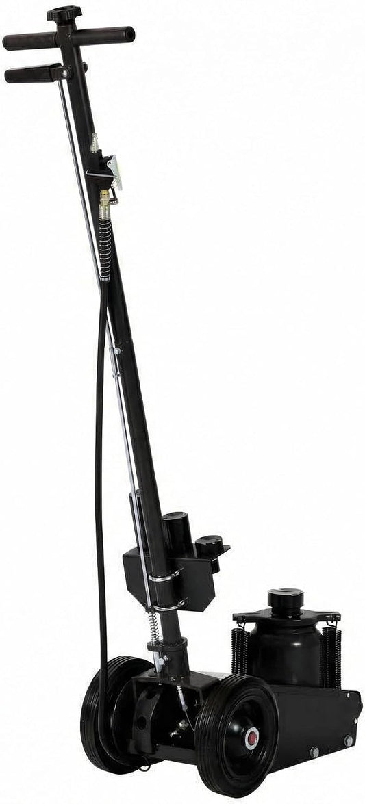 35 Ton Air Hydraulic Floor Jack, 77,000 LBS Capacity Heavy Duty Truck Jack for Trucks & Tractors, Low Profile 10 Inch, Dual Power Air/Manual Hydraulic, 4 Adapters & Adjustable Handle