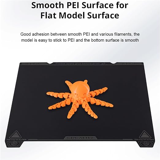 Creality K1 Smooth PEI Build Plate Kit, Flexible Spring Steel Platform with Smooth PEI Surface and Magnetic Base Sheet Kit for K1, Ender 3 S1/Pro, Ender 5 S1 3D Printer 235x235mm