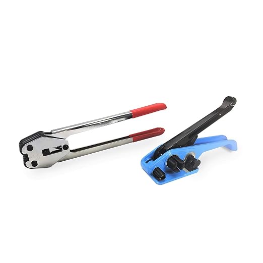 IDL Packaging - P-300, C-3005 Strapping Tool Set for 5/8" Polypropylene (PP) Strapping - Tensioner and Sealer for Poly Banding - Packaging Strapping Tool Kit