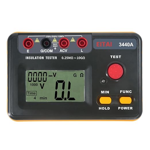 EITAI3440A Digital Insulation Resistance Meter Tester, 0.25MΩ-10GΩ, AC 0V-600V, Manufacturer Direct Sales, Megohmmeter, Megger Tester, Ground Resistance Meter