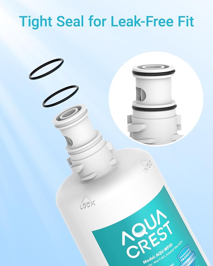 AQUA CREST F-601R Water Filter Cartridge, Replacement for InSinkErator® F-601R Filter Cartridge, NSF/ANSI 42 Certified for More Pure Enjoyment, 2 Pack