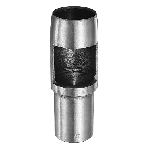 HARFINGTON Leather Round Hole Punch, 37mm Hollow Hole Puncher Cutter Carbon Steel Circle Hole Punching Cutting Tool for Belt/DIY Leather Craft
