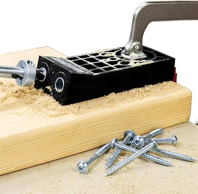 Milescraft 1326 Pocket Jig 300 - Twin/Double Heavy Duty Pocket Hole Jig Kit System. Complete Pocket Hole Kit for 2x4's with all accessories included.